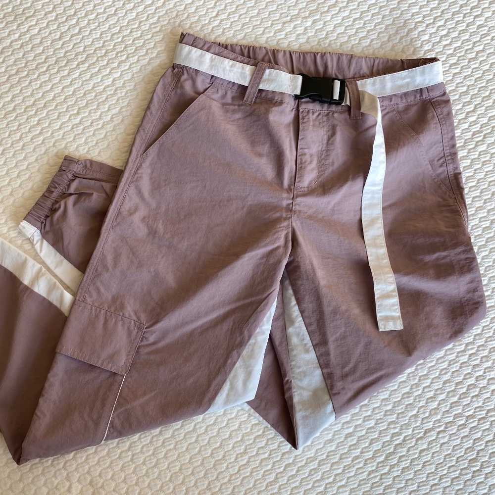 Ninth Hall Zed Belted Lavender Cargo Track Pants